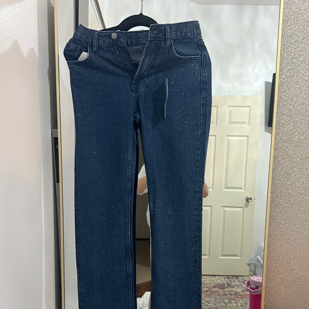 Zara rhinestone Blue Jeans